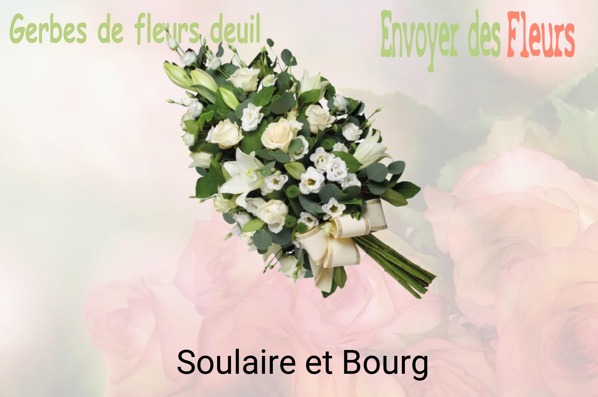 Gerbe de fleurs de deuil livrée à Soulaire-et-Bourg